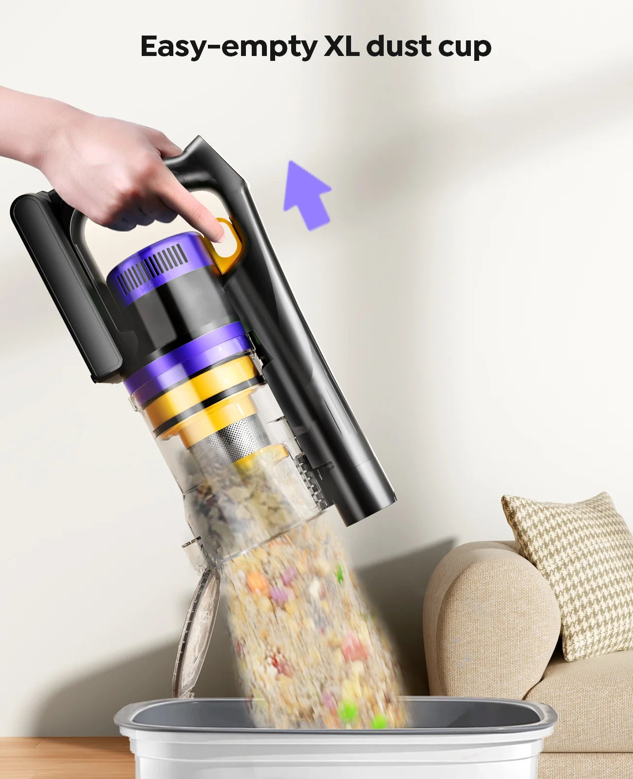 Laresar X11 Wireless vacuum cleaner 550W 55000PA Suction Makes Handheld Smart Home Dust mug 60 Minutes Running Time 3 PCs Filte Set