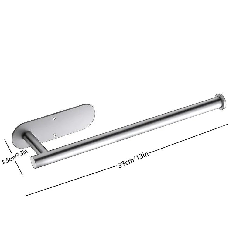 Kitchen Paper Towel Holder Adhesive Tissue Hanger Toilet Roll Paper Dispenser Cabinet Storage Napkin Rack Bathroom Accessories