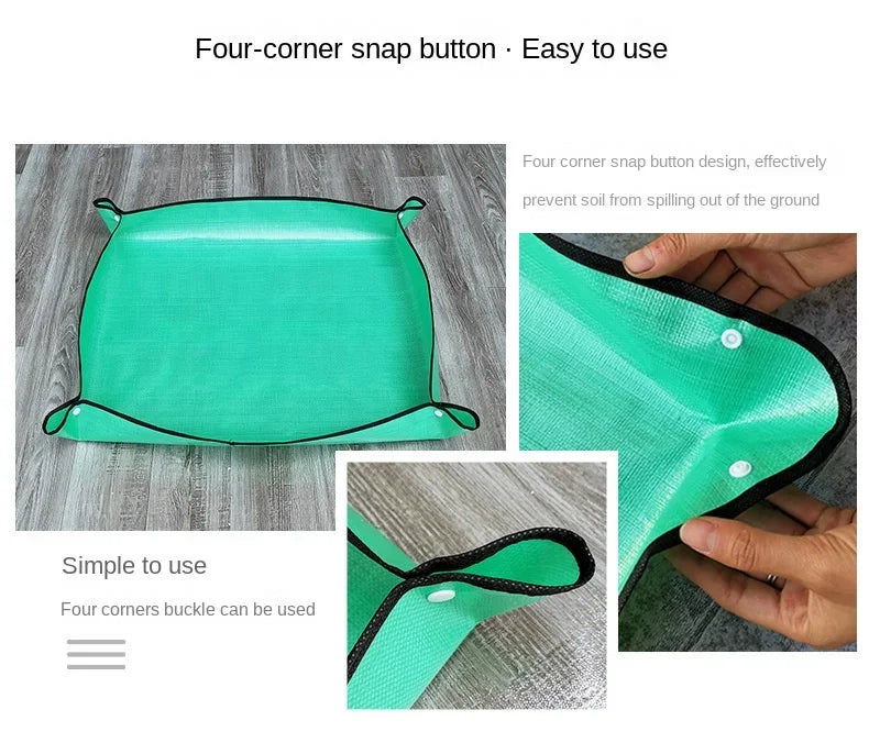 50*50cm Flower Pots Transplanting Mats Gardening Planting Mat PE Plant Repotting Mat Foldable Waterproof Gardening Potting Pad