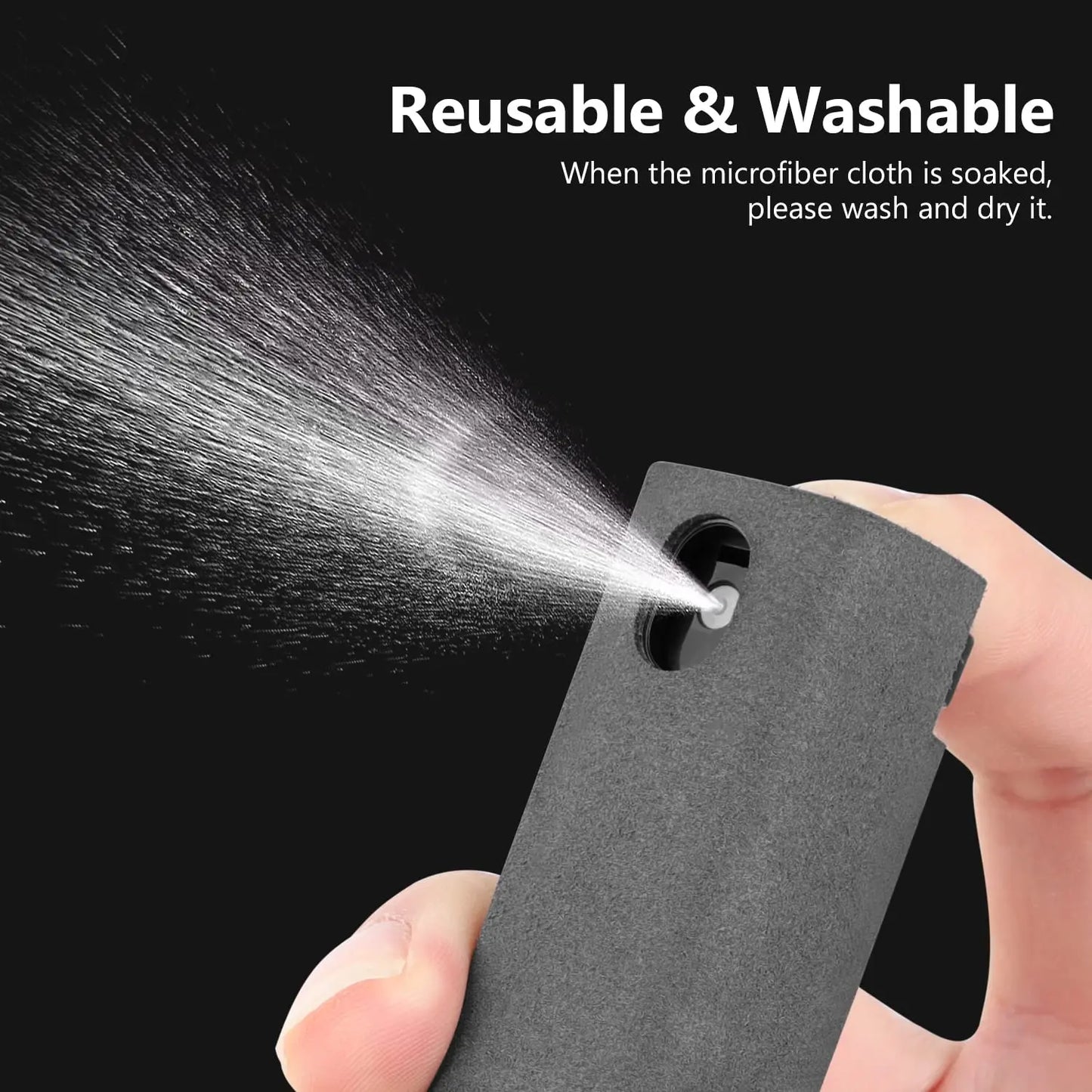 2 In 1 Phone Screen Cleaner Spray Portable Tablet Phone Touch Screen Cleaner Microfiber Cloth Set Glass Mini Cleaning Artifact