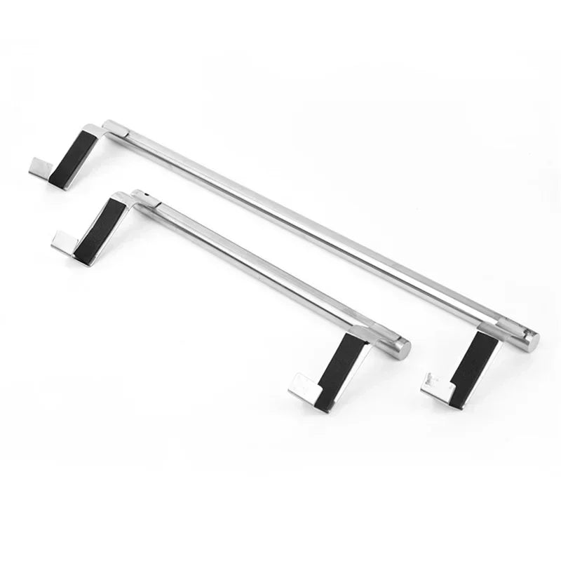 Kitchen Cabinet Door Towel Bar Stainless Steel Door Back Towel Hanging Holder Bathroom Punch-free Towels Hooks Home Organizer