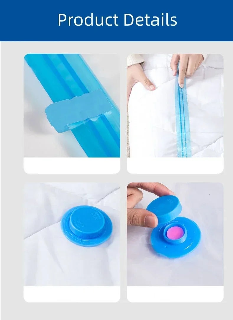 Vacuum Storage Bags 8-18Pc Space Saver Bag Travel Rechargable Air Pump Various Seal Bag Pump for Compress Clothe Blanket Luggage