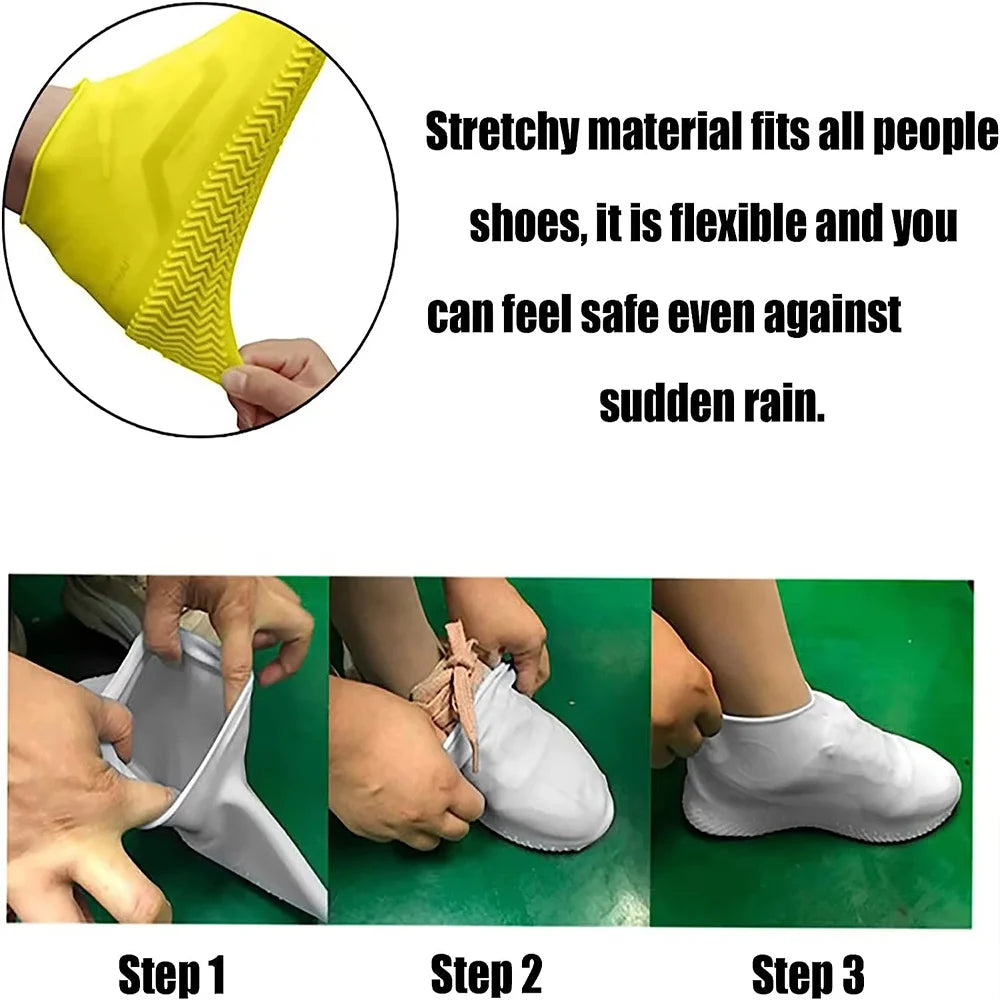 Rain Shoe Covers Waterproof Covers Reusable Non-slip Rain Footwear Covers Outdoor Adult Children for Shoes Boots Protector Cover