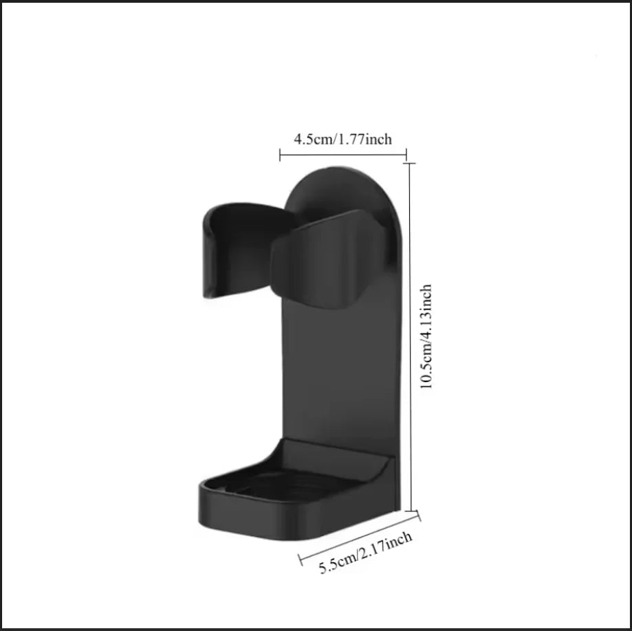 Bathroom Shaver & Toothbrush Holder, Wall Mounted Razor Rack with Adhesive, Space Saving Traceless Organizer for Shaving Accesso