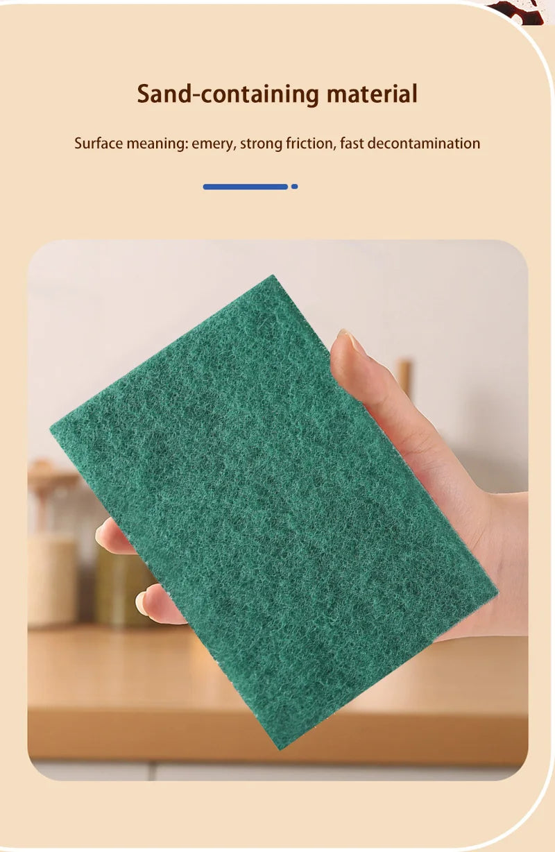 5/10/20/30PCS Scrub Pads Household Kitchen Oil Removal Dishwashing Pot Pads Scratch Free Multipurpose Reusable Cleaning Dishrag