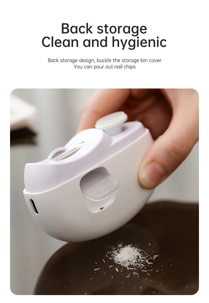 HOMEFISH Electric Nail Clipper 2 in 1 Grinding Polishing Multifunctional Portable Automatic Manicure Grinder
