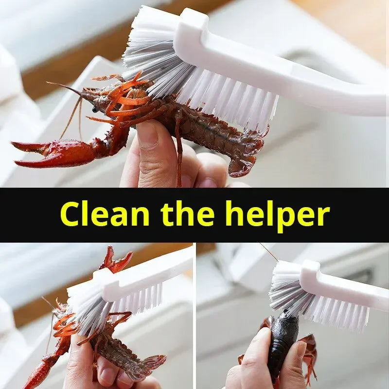 1/2/3Pcs Cleaning Cup Brush Japanese Style Sink Brush  with Long Handle Elbow Design Tail Hole Wall Hanging Crevice Cleaning