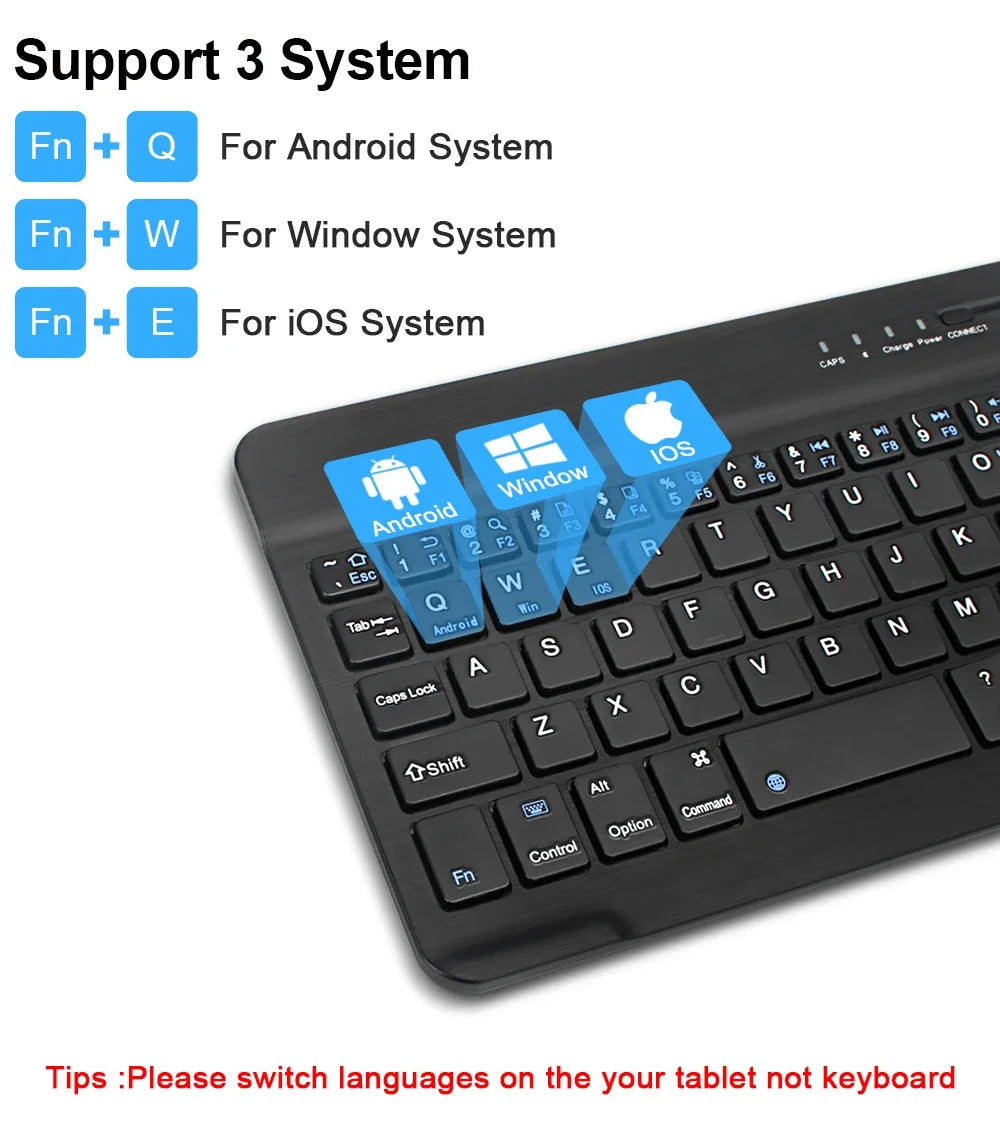 New 10-inch mobile phone pad universal wireless Bluetooth keyboard mouse mute control keyboard convenient mini  mouse keyboard