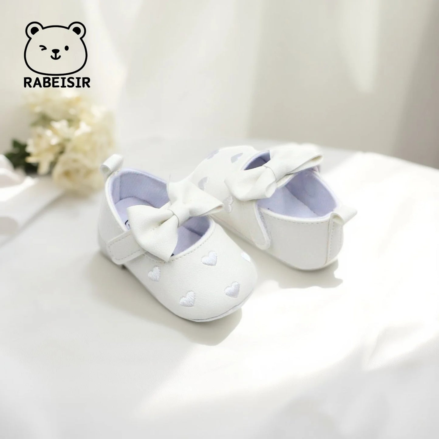 Baby girl toddler shoes baby embroidery love style baby's first pair of step shoes breathable non-slip fashion