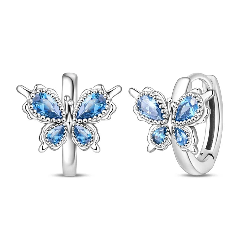 New 925 Sterling Silver Sparkling Zircon Four-Leaf clover Women Earrings Brilliant Wedding Engagement Star Earrings Jewelry Gift