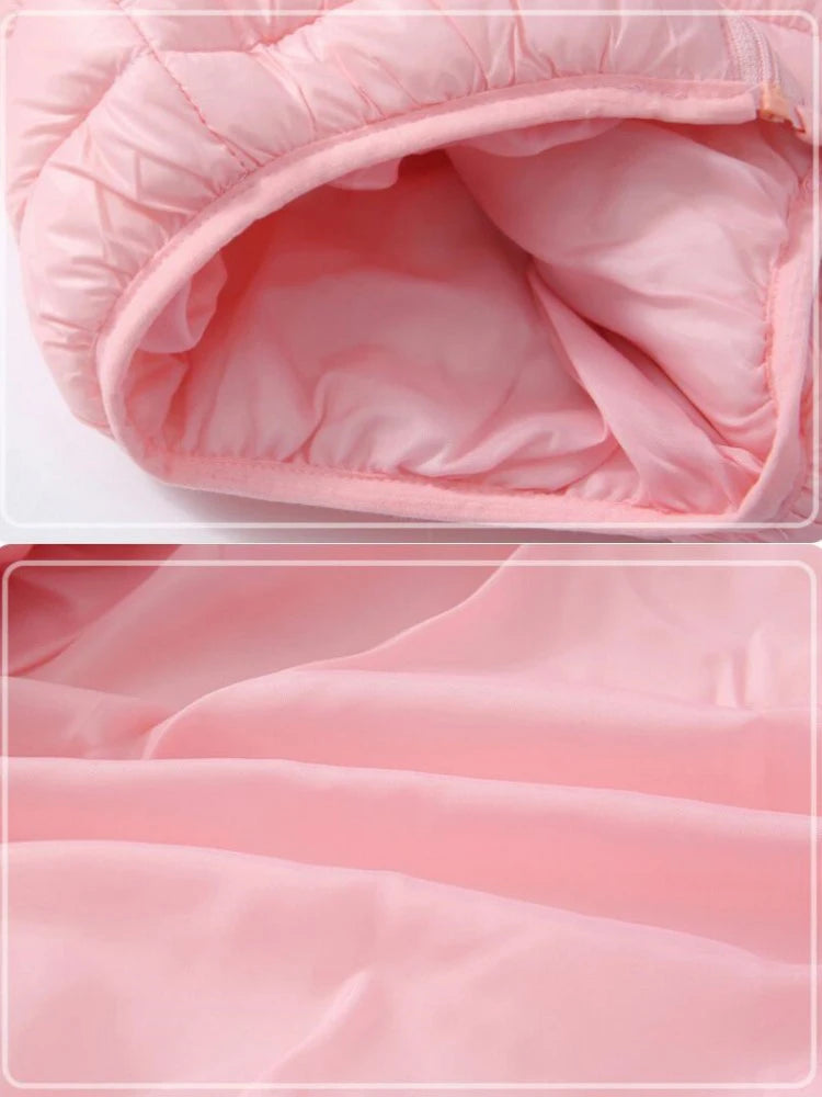 Hooded Lightweight Down Jackets Children Boy Girl Baby Coat Autumn Winter Outerwear Casual Clothing Kids Christmas Birthday Gift