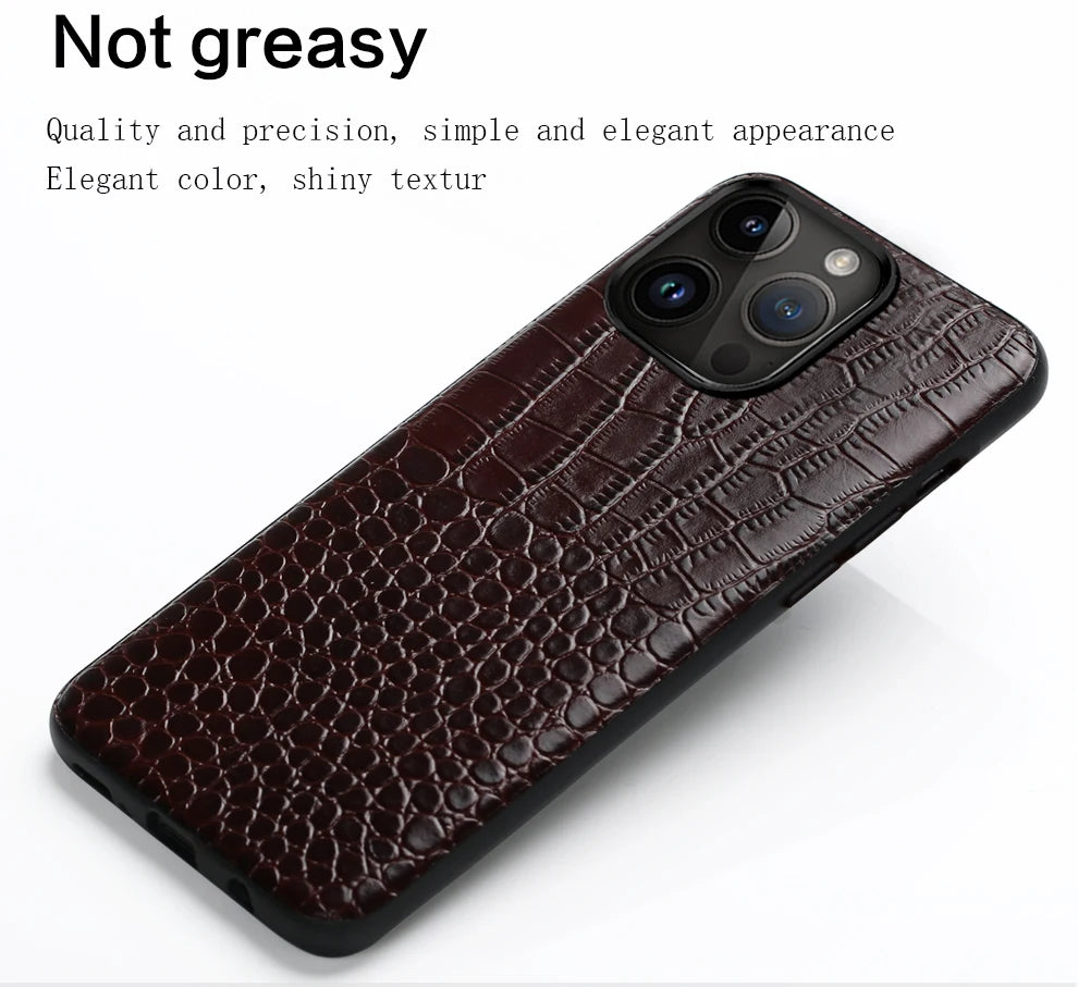 WEFOR Genuine Leather Phone Case for Apple iPhone 14 11 12 13 Pro Max 14Pro 12 Mini X XR XS 6S 6 7 8 Plus SE 2020 Back Cover