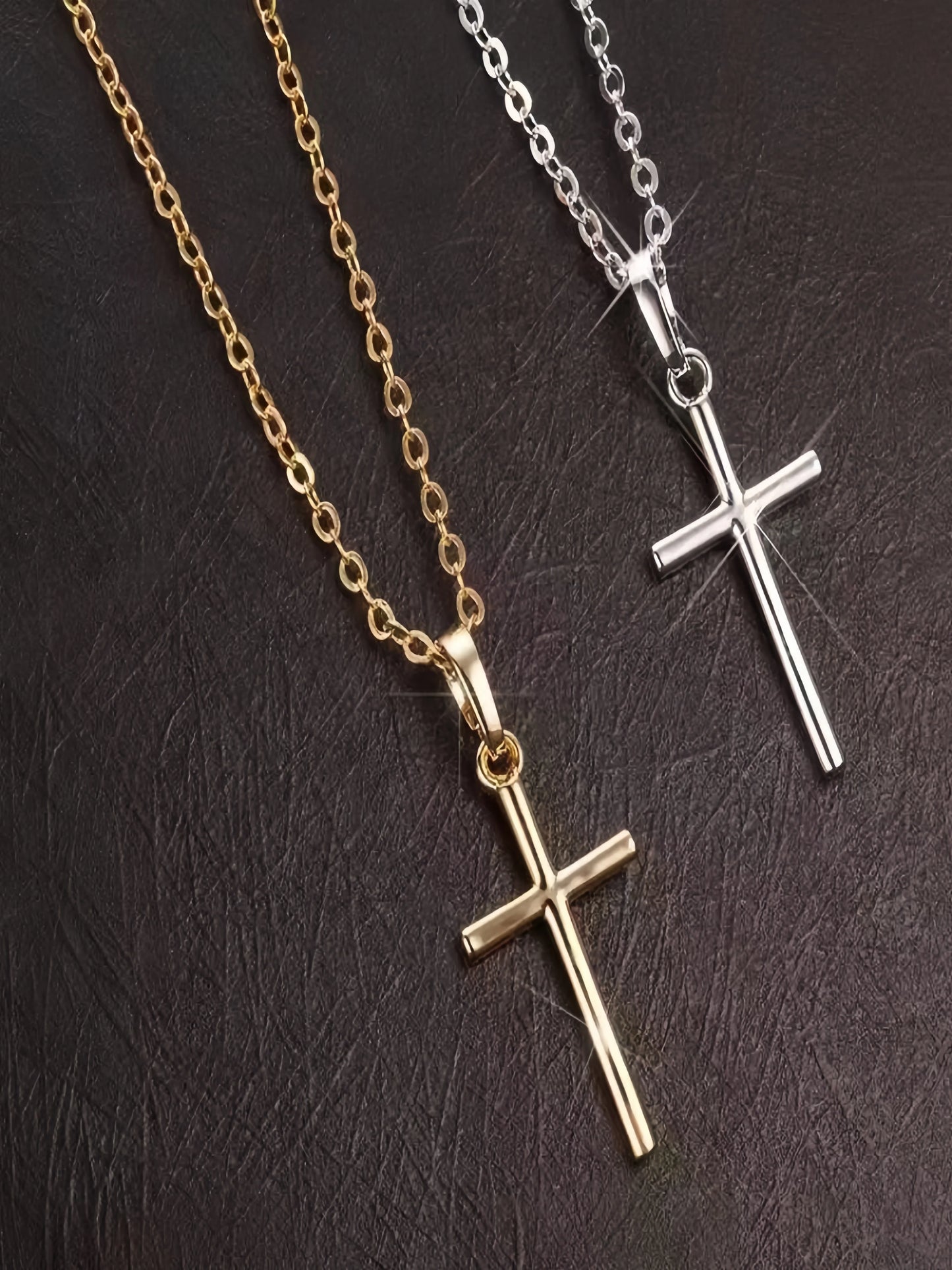2PCS New Men's and Women's alloy Necklace Fashion Trend, Suitable For Men's And Women's Party Holiday Gifts