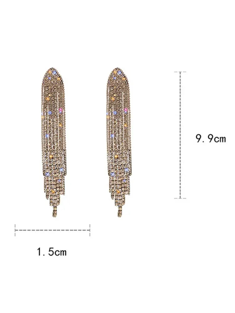 Butterfly Earrings For Women Sparkly Rhinestone Long Tassel Earrings Heart Drop Earrings Wedding Party Jewelry Valentine Gifts C