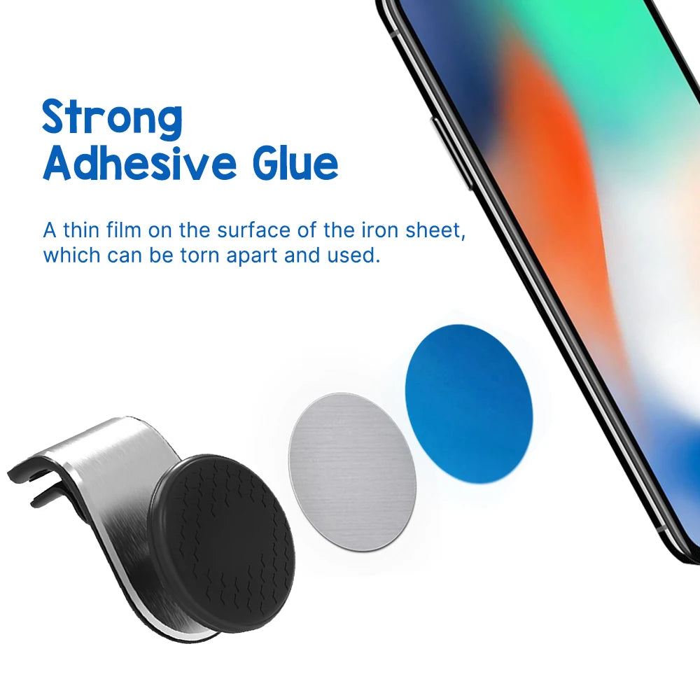 Magnetic Metal Plate For Car Phone Holder Universal Iron Sheet Disk Sticker Mount Mobile Phone Magnet Stand For IPhone