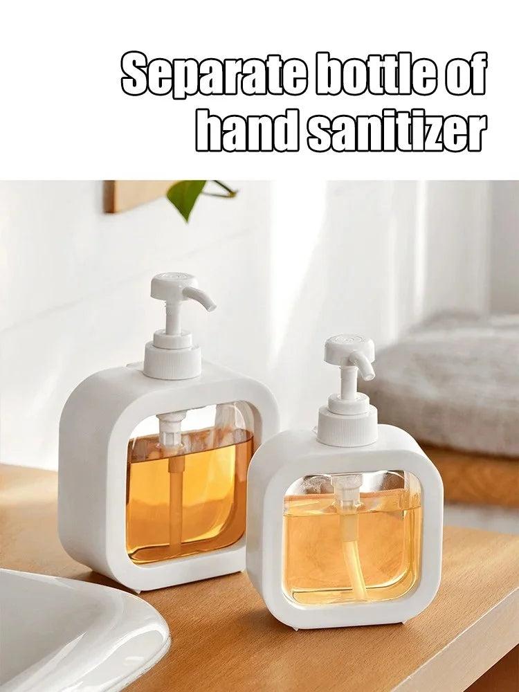500/300mL Large Capacity Transparent Soap Lotion Dispenser Bottle Press Pump Plastic Hand Sanitizer For Kitchen Bathroom Travel