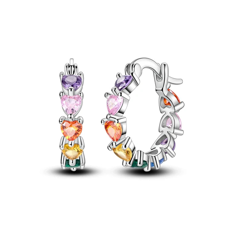 New 925 Sterling Silver Sparkling Zircon Four-Leaf clover Women Earrings Brilliant Wedding Engagement Star Earrings Jewelry Gift