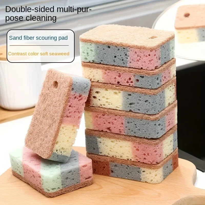 Double Sided Sponge Multipurpose Cleaning Sponge for Dishwashing and Stain Removal Durable Kitchen Bathroom Cleaning Tools