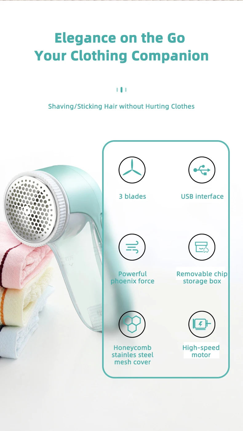 HOMEFISH Electric Household Clothes Shaver Fabric Lint Remover Fuzz Portable Brush blade Professional Lint Remover Trimmer