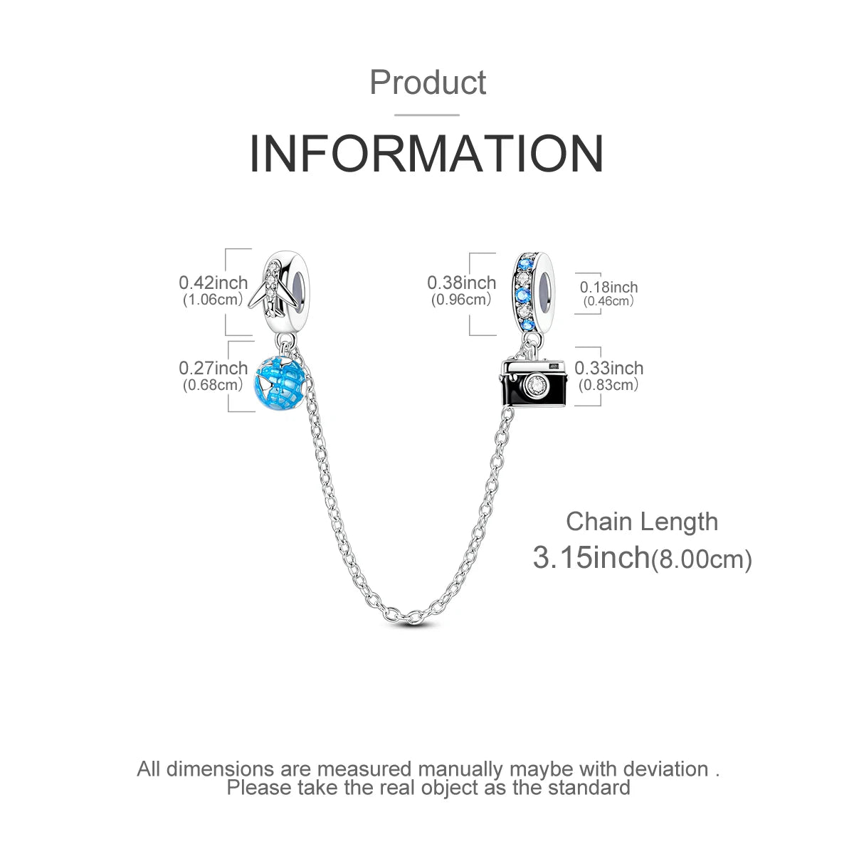 Travel Charm 925 Silver Plane Paris Tower Pendant Fit Bracelet Beads Making Woman Fashion Jewelry
