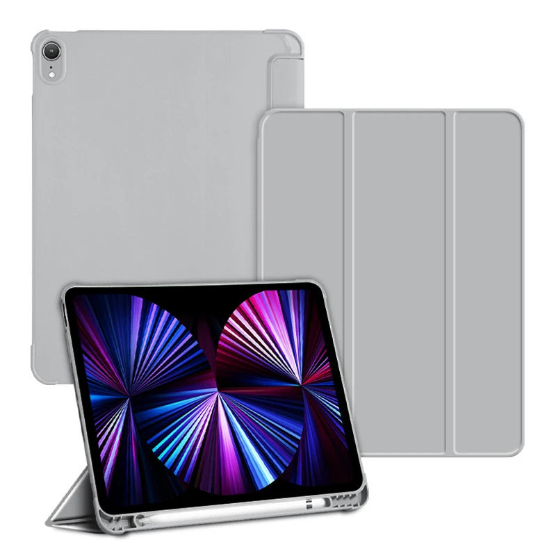 For iPad 10th Gen Case 3 fold Fall prevention Cover for Air 4 5 6 10.9in 11in 13in For Air 2 9.7 Pro 11 12.9 13 Mini 6 7 Case
