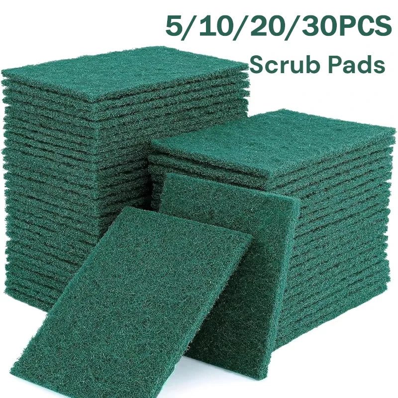 5/10/20/30PCS Scrub Pads Household Kitchen Oil Removal Dishwashing Pot Pads Scratch Free Multipurpose Reusable Cleaning Dishrag
