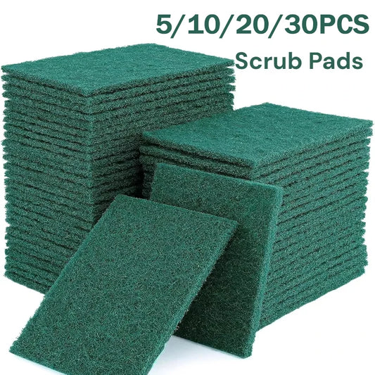 5/10/20/30PCS Scrub Pads Household Kitchen Oil Removal Dishwashing Pot Pads Scratch Free Multipurpose Reusable Cleaning Dishrag