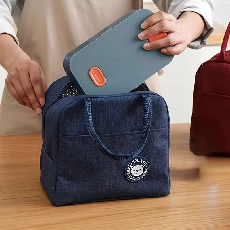 1pc of a Handheld Insulated Lunch Bag Suitable for Students And Office Employees,Ideal for Camping Meals And As a Lunch Box