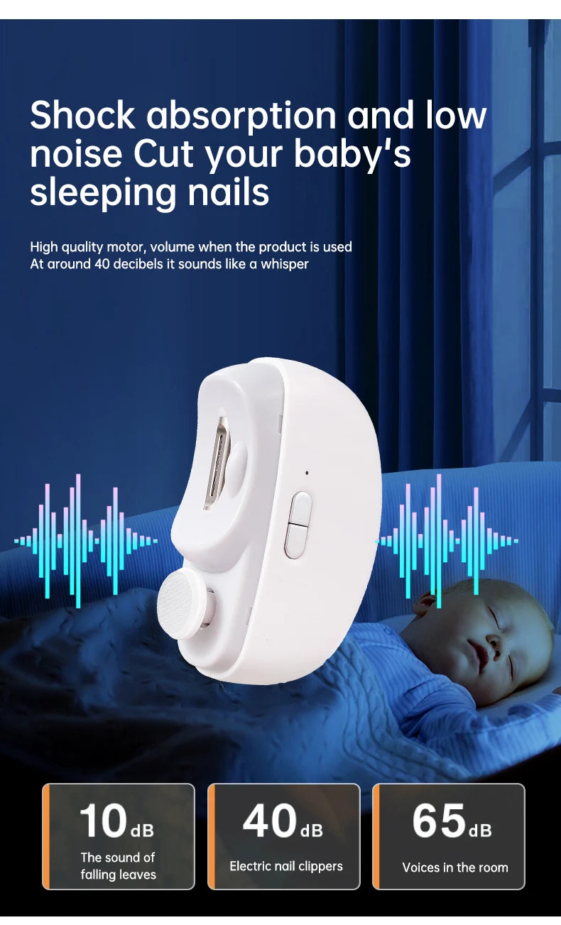 HOMEFISH Electric Nail Clipper 2 in 1 Grinding Polishing Multifunctional Portable Automatic Manicure Grinder