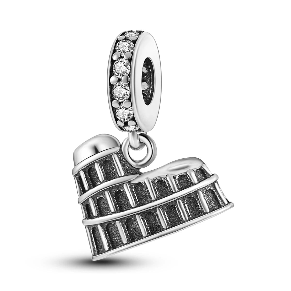 Travel Charm 925 Silver Plane Paris Tower Pendant Fit Bracelet Beads Making Woman Fashion Jewelry