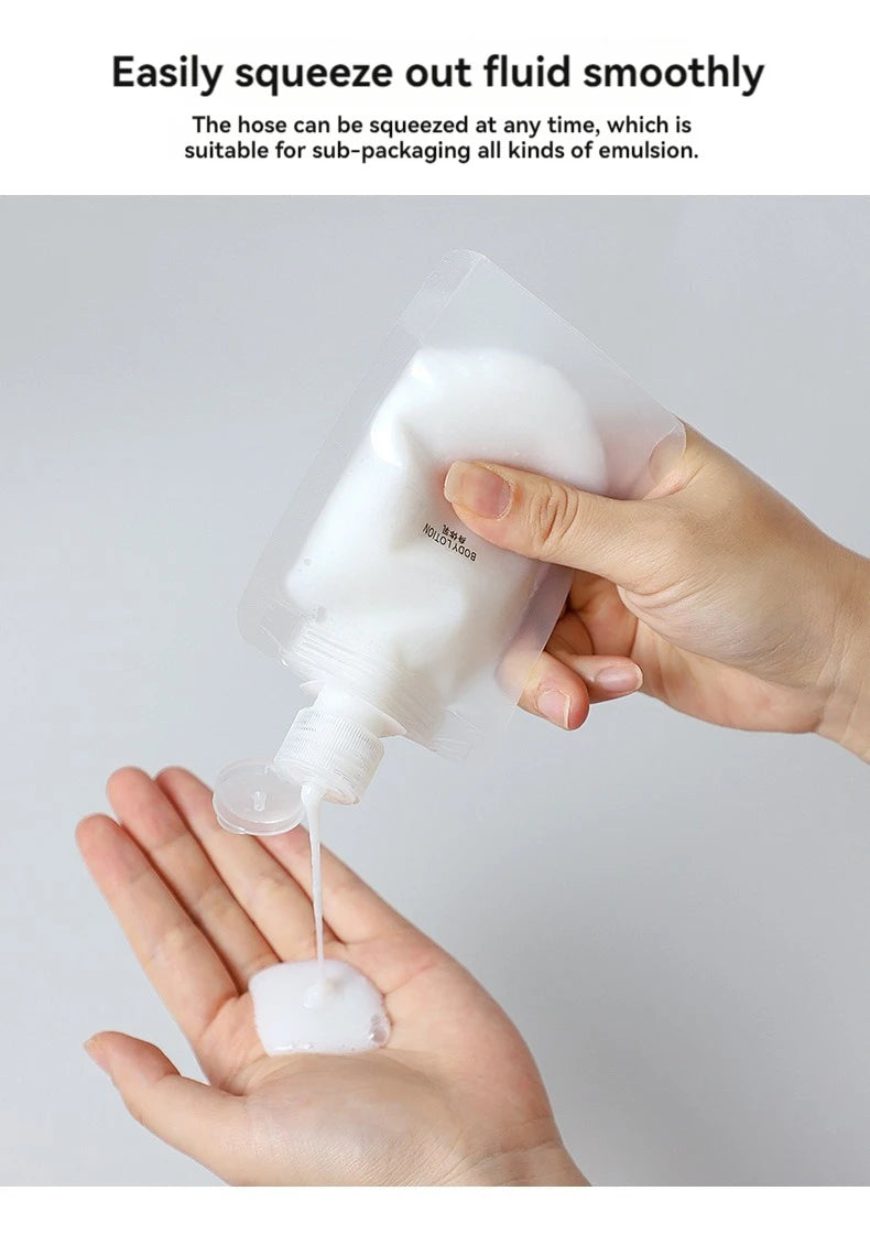 10Pcs 30/50/100ML Thickened Travel Subpackage Cosmetic Lotion Shower Gel Shampoo Portable Facial Cleanser