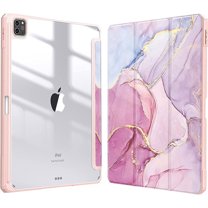 Smart PU Case for iPad Air 4th 5th iPad 10th 10.9 Funda iPad Pro air 12th 11th 11" 7th 8th 9th 10.2 2 9.7 10.5 Transparent Cover