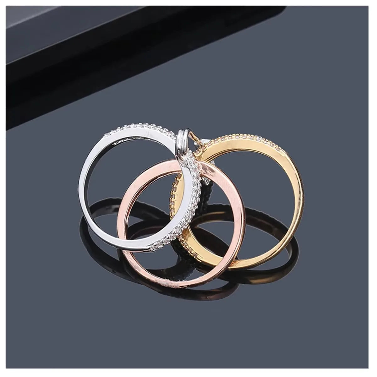 Stacked Ring Fashion Trend Street Style Gift For Friends, Birthday Party Surprise Ring
