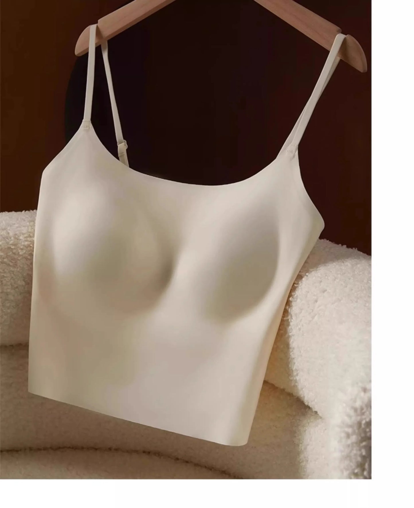 Autumn Winter MOYISU Seamless Bra: Invisible Lined Camisole Anti-Peep Undershirt Strap Sexy  Support Cozy Layering UK Essential