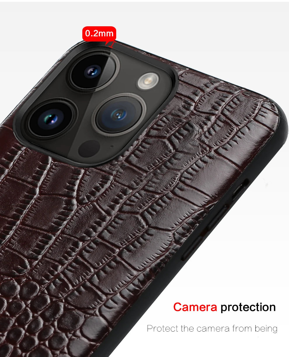 WEFOR Genuine Leather Phone Case for Apple iPhone 14 11 12 13 Pro Max 14Pro 12 Mini X XR XS 6S 6 7 8 Plus SE 2020 Back Cover
