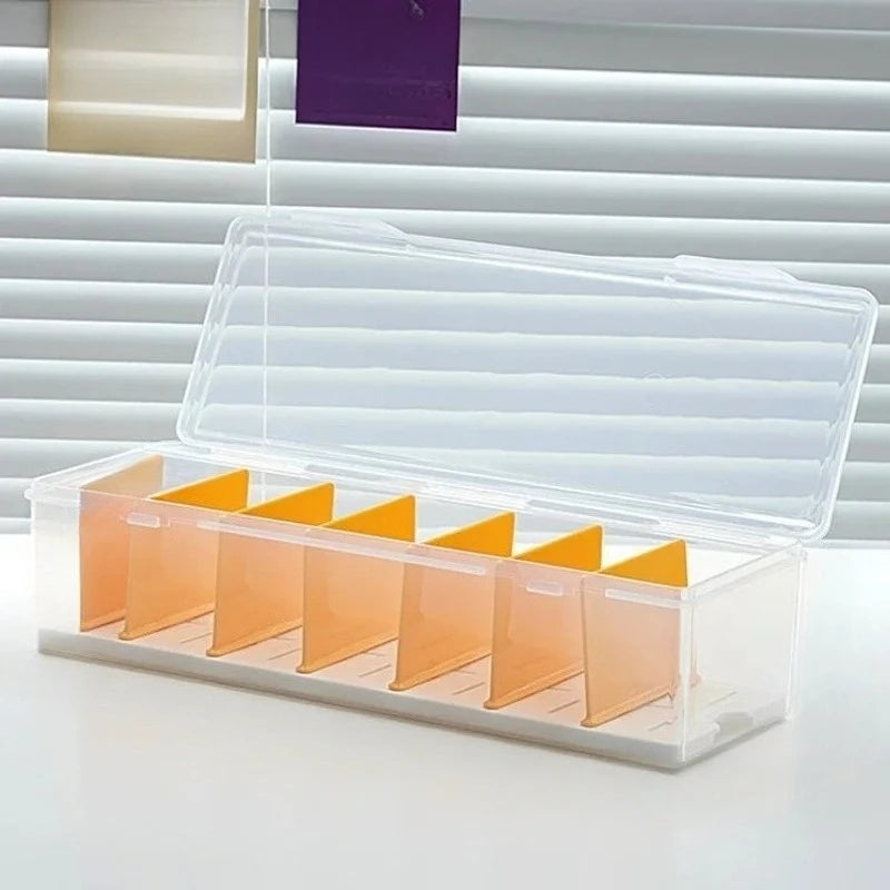 Clear Plastic Compartmentalized Organizer Box Holds 550+ Game Cards Storage Box With Adjustable Divider For PTCG/MTG Cards