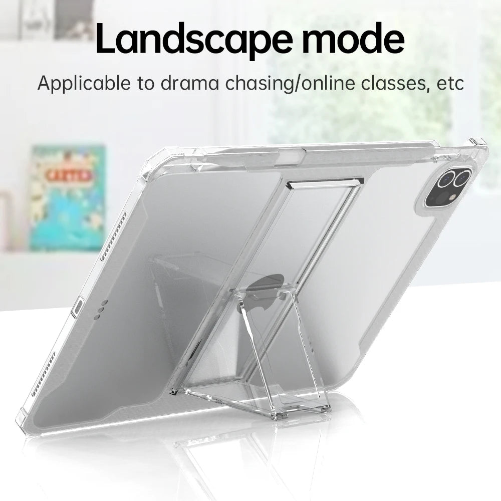 For iPad Case 2022 Pro 11 10th Generation 10.9 Air 5 4 10.2 7/9th 2021 Mini 6 10.5 2018 9.7 5th 6th 12 9 Transparent Cover Funda