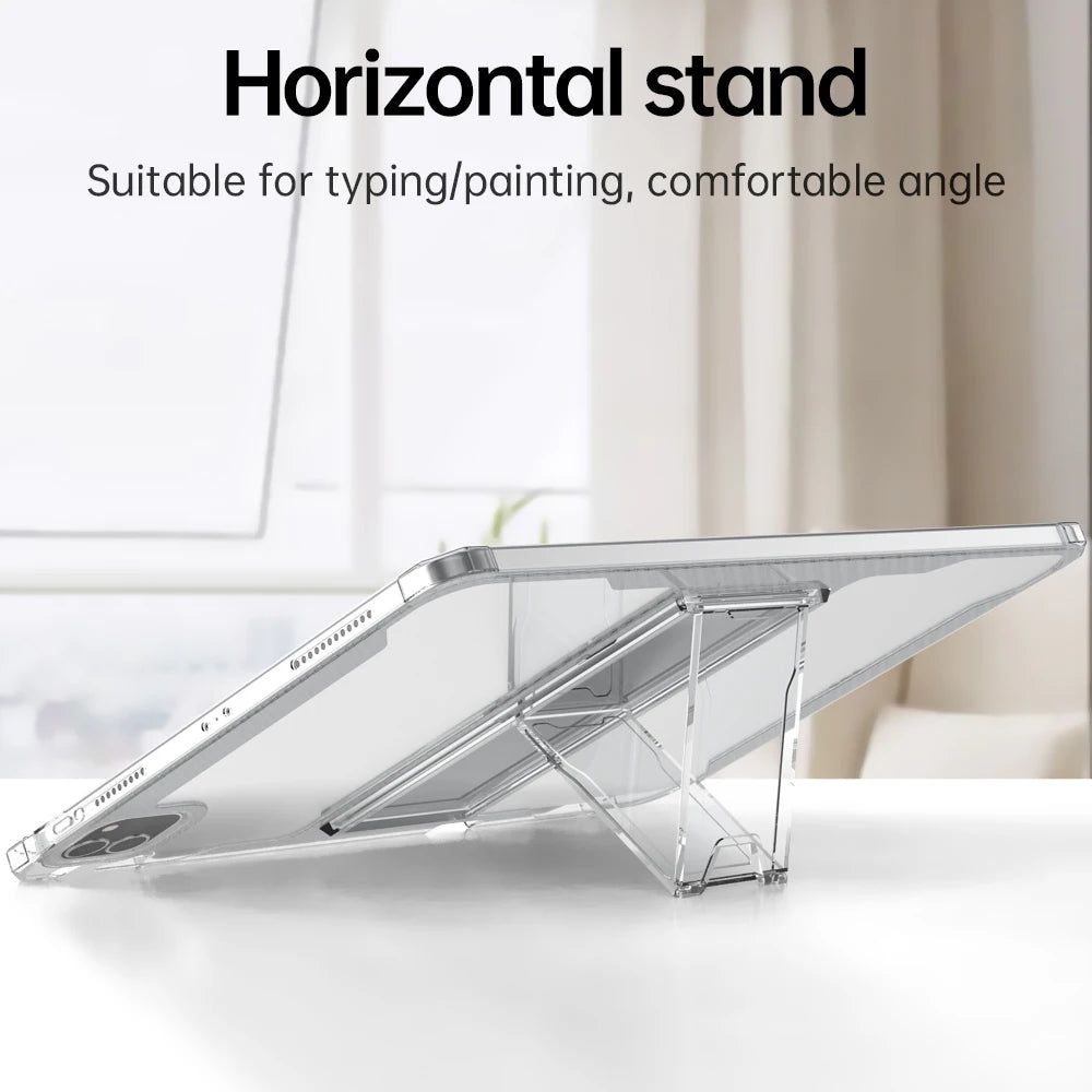For iPad Case 2022 Pro 11 10th Generation 10.9 Air 5 4 10.2 7/9th 2021 Mini 6 10.5 2018 9.7 5th 6th 12 9 Transparent Cover Funda