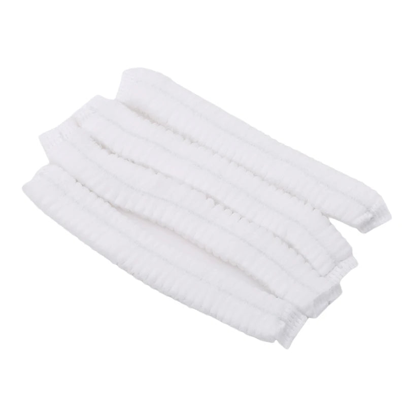 100pcs/Pack Disposable Hair Head Covers Net Bouffant Dustproof Anti Dust Caps Breathable Shower Bathing Hats Kitchen