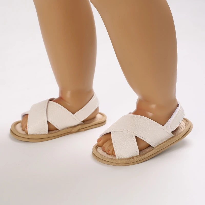 Casual Cute Solid Color Open Toe Sandals For Baby Boy Girls Breathable Lightweight Walking Shoes For Spring And Summer