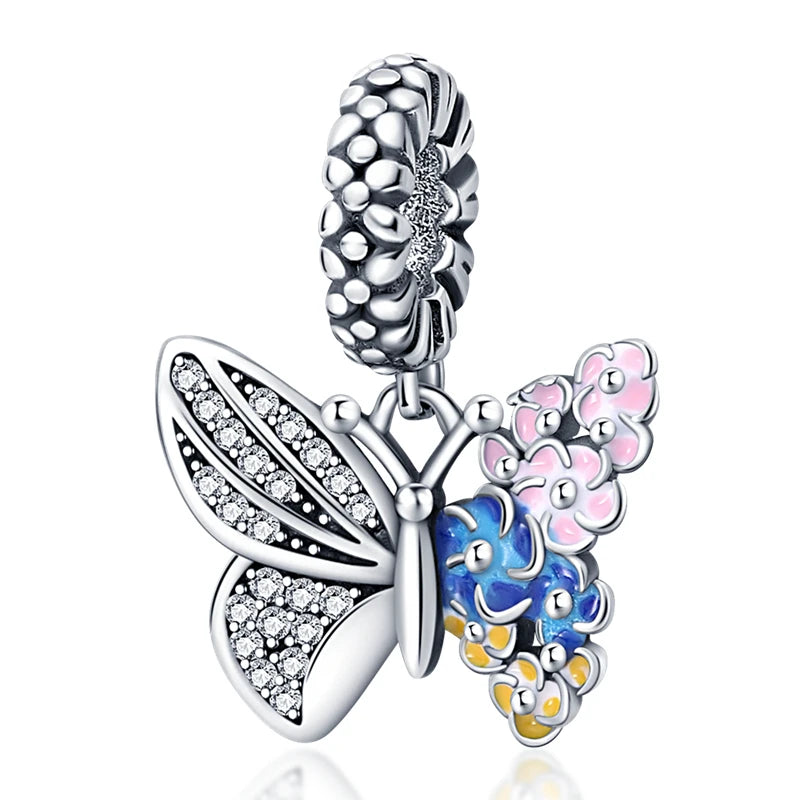 925 Silver Color Mushroom Owl Cat Bone Animal Charms Beads Fit Pandach 925 Original Bracelets Fine DIY Birthday Jewelry Gifts