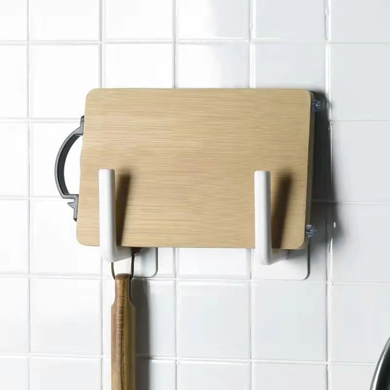 2-Pack L-Shaped No-Drill, Invisible Hooks | Multi-Purpose Strong Adhesive Hooks | Kitchen Dish Towel Hooks for the Lazy