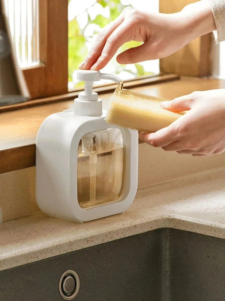 500/300mL Large Capacity Transparent Soap Lotion Dispenser Bottle Press Pump Plastic Hand Sanitizer For Kitchen Bathroom Travel