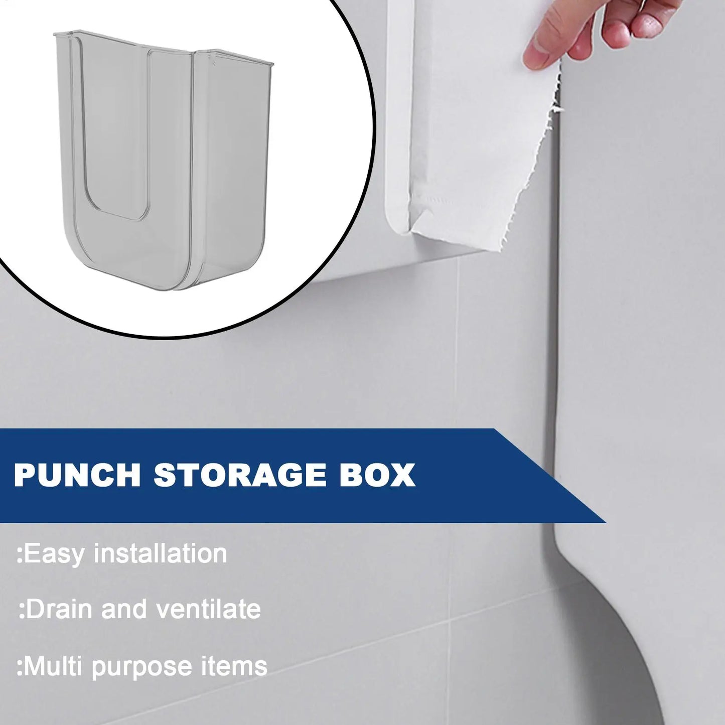 Wet Wipes Dispenser Wall Mounted Storage Box Organizer Tissue Dispenser Adhesive Secure Mount for Family Toilet Home Bathroom