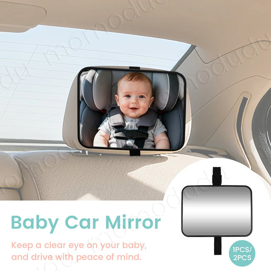 Car Mirrors for Baby Car Seat Shatterproof Mirrors Adjustable Rear-Facing Mirror for of Toddler Easy to Install on Cars Headrest
