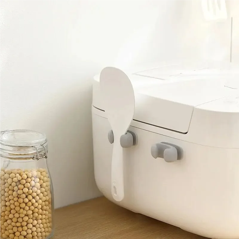 Silicone Rice Spoon Holder Heat Resistant Space Saving Storage Rack Electric Rice Cooker Kitchen Utensil Organizer Accessories