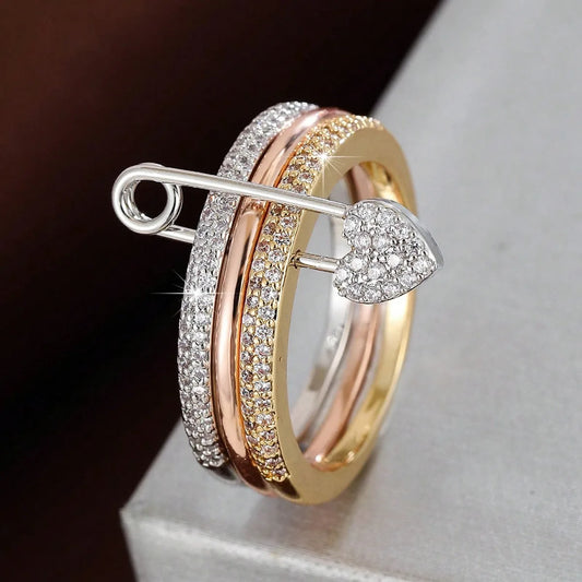 Stacked Ring Fashion Trend Street Style Gift For Friends, Birthday Party Surprise Ring