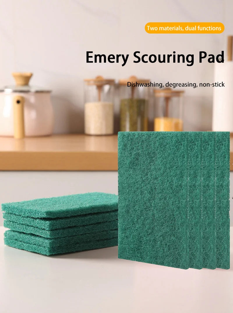 5/10/20/30PCS Scrub Pads Household Kitchen Oil Removal Dishwashing Pot Pads Scratch Free Multipurpose Reusable Cleaning Dishrag