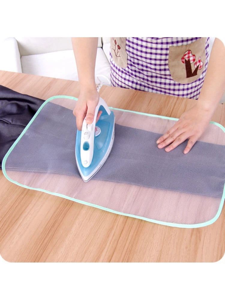1pc Cloth Protective Press Mesh Insulation Ironing Board Mat Cover Against Pressing Pad Mini Iron Random Colors