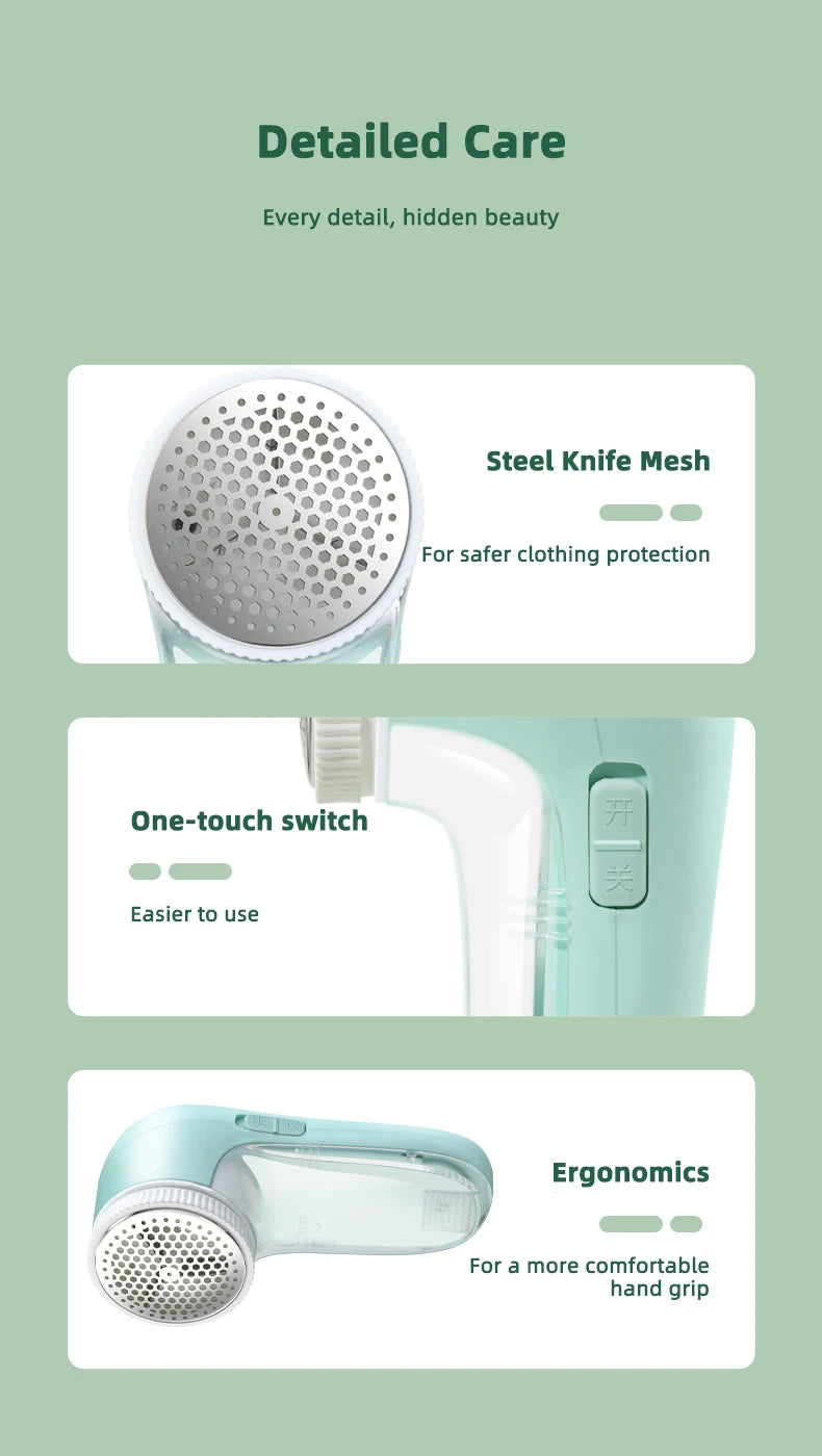 HOMEFISH Electric Household Clothes Shaver Fabric Lint Remover Fuzz Portable Brush blade Professional Lint Remover Trimmer
